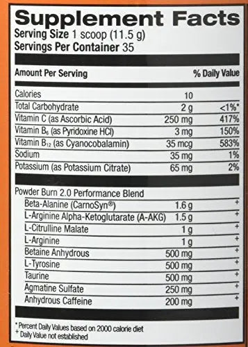Rivalus Powder Burn - Watermelon Candy, 0.8 Pound - Intense Pre-Workout Energy Rivalus Au supplements