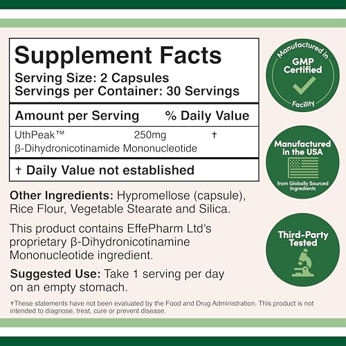 NMNH (NMN Supplement Alternative) Only Clinically Studied Ingredient - Boosts NAD+ Levels for Anti Aging and Cell Regeneration by Double Wood Double Wood Supplements Au supplements