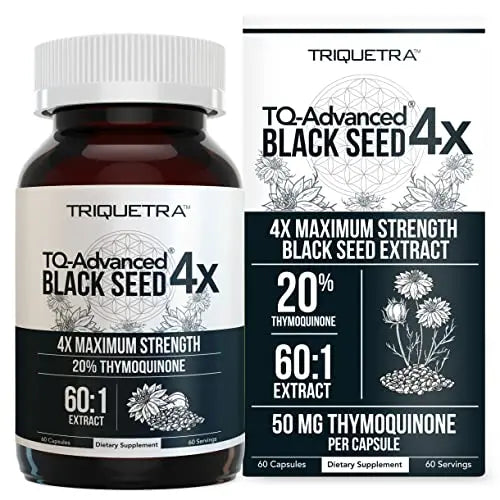 20% Thymoquinone Black Seed Oil Extract Capsules - TQ-Advanced 4X®: Highest Triquetra Health Au supplements