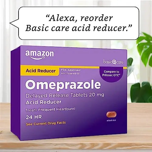Amazon Basic Care Omeprazole Delayed Release Tablets 20 mg, Treats Frequent Amazon Basic Care Au supplements