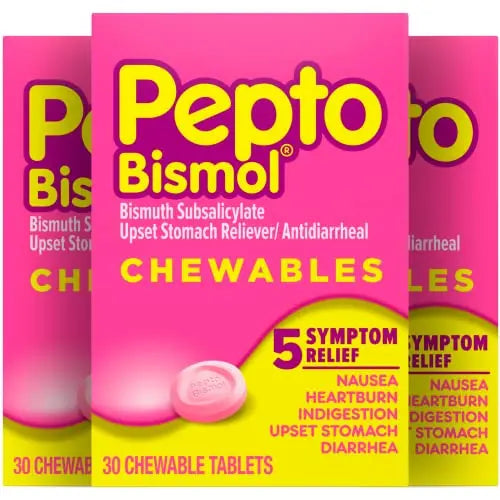 Pepto Bismol Chewable Tablets for Nausea, Heartburn, Indigestion, Upset Pepto Bismol Au supplements
