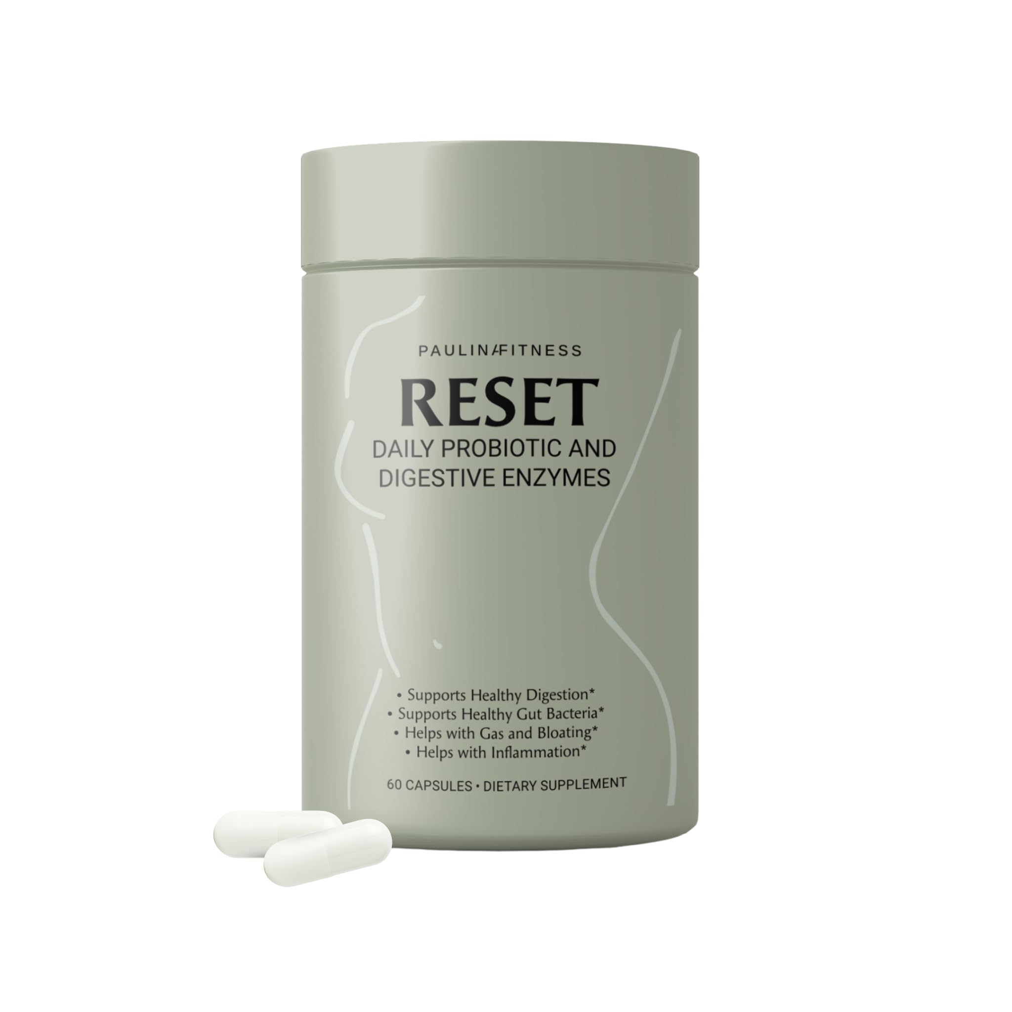 Reset Daily Probiotic + Prebiotic Plant Digestive Enzymes – Advanced Gut Reset for Women