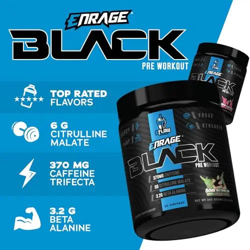 eFlow Nutrition ENRAGE Black Preworkout Sample Packs - Travel Packs - High Stim Energy eFlow Nutrition Au supplements