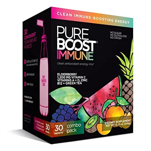Pureboost Immune Clean Energy Drink Mix: Immunity Supplement with Elderberry Pureboost Au supplements