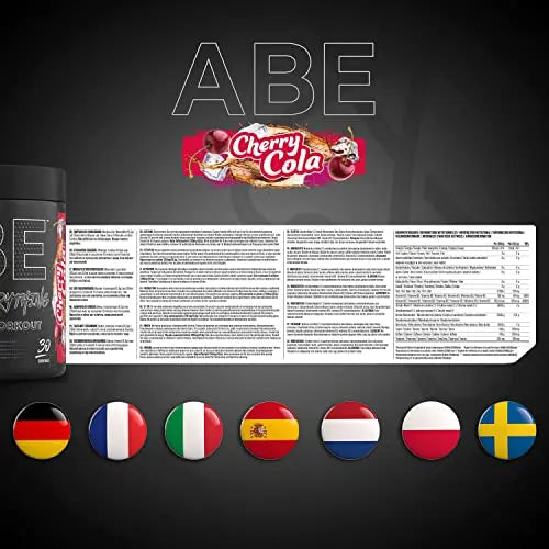 ABE All Black Everything Pre Workout Energy, Increase Physical Performance with Citrulline Applied Nutrition Au supplements