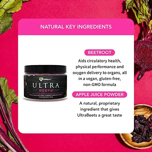 KaraMD UltraBeets - Beetroot Superfood Powder - Heart Health, Circulation & Energy KaraMD Au supplements