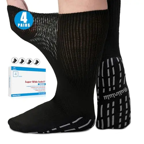Bulinlulu Extra Width Diabetic Socks Women Men-4 Pairs Super Wide Edema Bulinlulu Au supplements