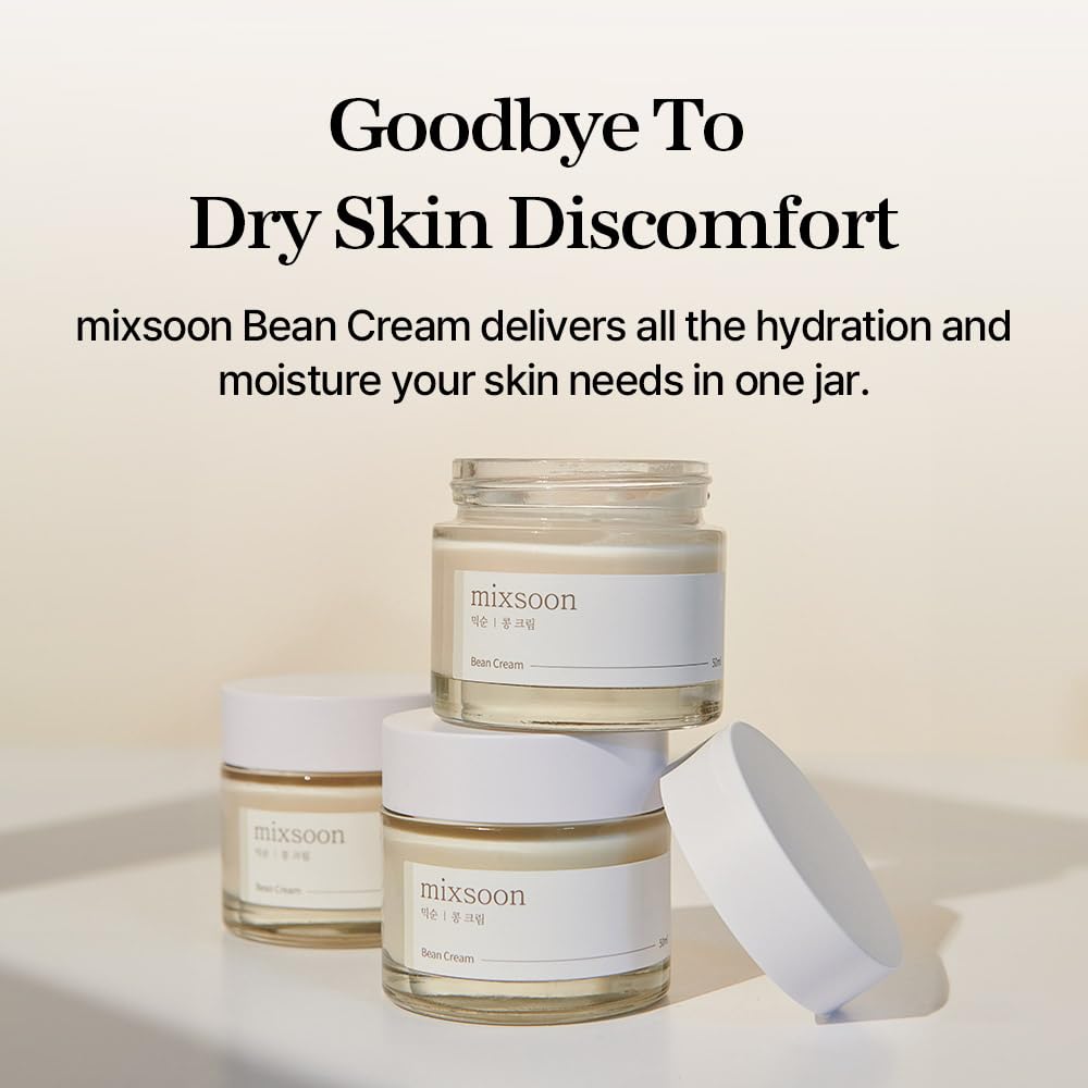 mixsoon Bean Cream-Deep Moisturizer Face Cream, Hydrating and Smoothing for Face, Fermented Soybean Extract