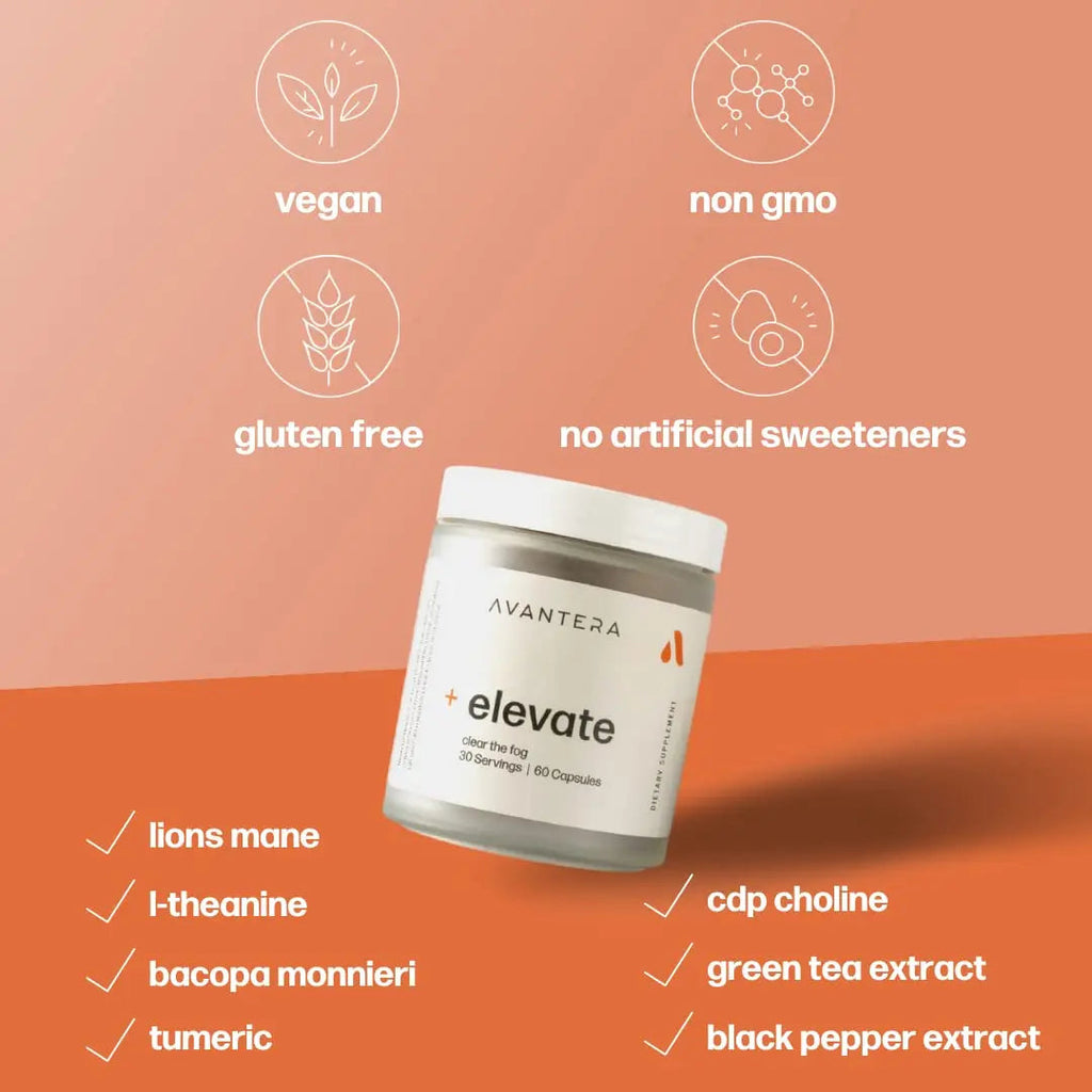 Avantera Premium Nootropic, Elevate | Energy, Focus, Mood, & Gut Health | 30 Day Supply Avantera Au supplements