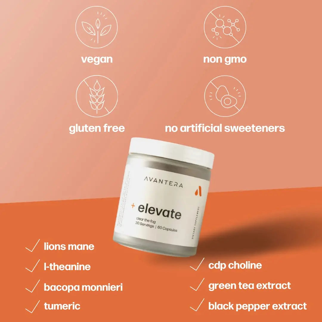 Avantera Premium Nootropic, Elevate | Energy, Focus, Mood, & Gut Health | 30 Day Supply Avantera Au supplements