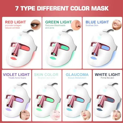 Red Light Therapy M-Ask Red Light Facial M-Ask Red Light Therapy for Face 7-1 Colors Light for Face Home Use LORICK Au supplements