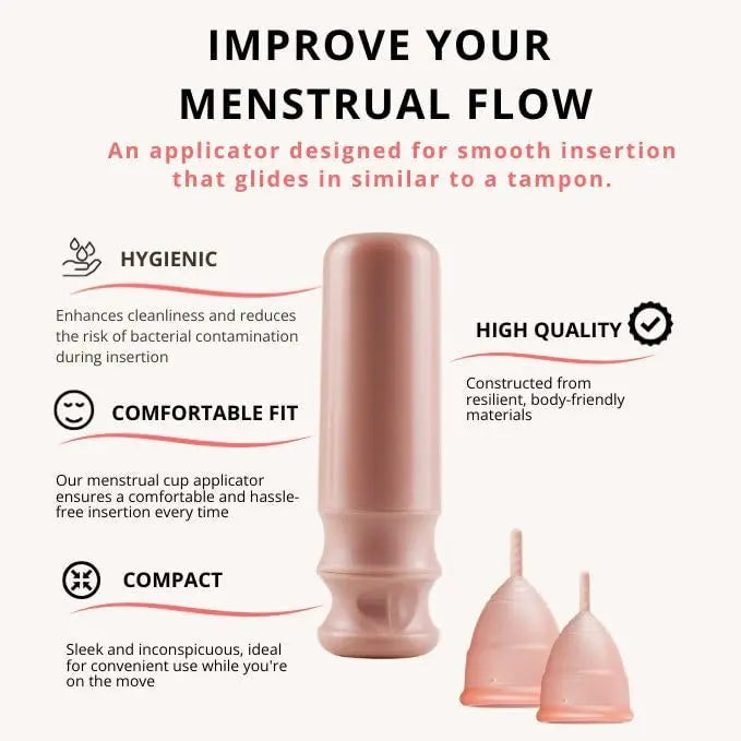 Flow Fairy Reusable Menstrual Cup with Applicator for Easy Insertion- 100% Medical Grade Silicone Period Cup Flow Fairy Au supplements