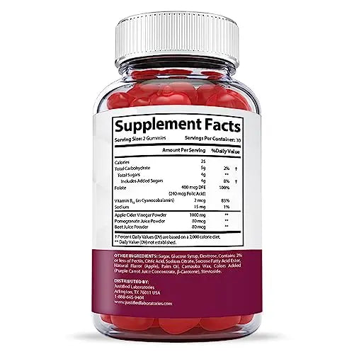 Justified Laboratories ProFast Keto ACV Gummies 1000MG Pro Fast Vegan Non GMO Justified Laboratories Au supplements
