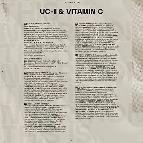 Bulk UC II Collagen Capsules, 40 mg, Pack of 60, Packaging May Vary Bulk Au supplements