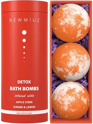 Natural Detox Fizzing Bubble Bath Bombs Apple Cider Ginger & Lemon Essential Oils Cleanse New Miuz Au supplements