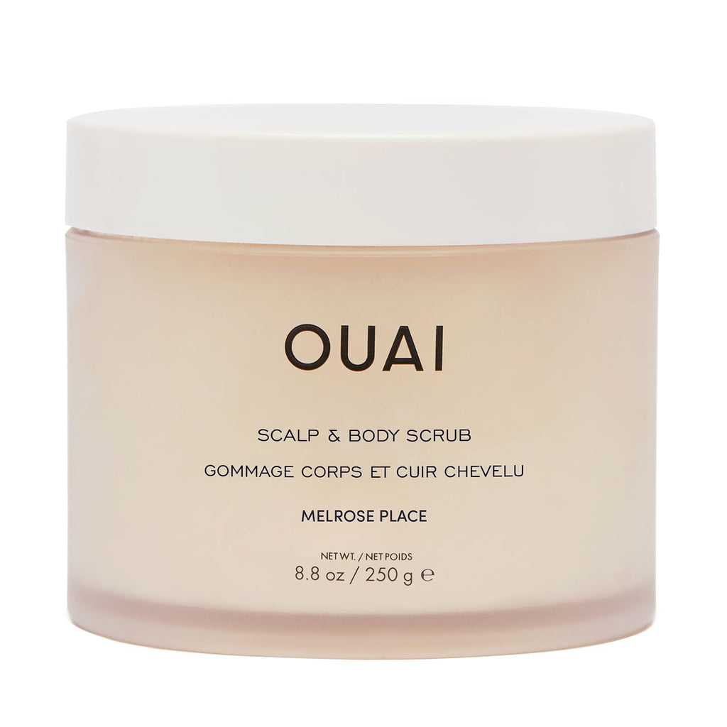 OUAI Scalp & Body Scrub, Melrose Place - Exfoliating Body Scrub with Sugar & Coconut Oil Blend for Smooth, Moisturized Skin - Gentle Scalp Exfoliator for Removing Product Build Up (8.8 Oz) OUAI Au supplements