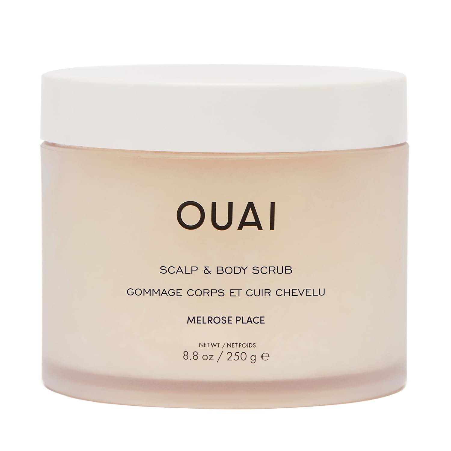 OUAI Scalp & Body Scrub, Melrose Place - Exfoliating Body Scrub with Sugar & Coconut Oil Blend for Smooth, Moisturized Skin - Gentle Scalp Exfoliator for Removing Product Build Up (8.8 Oz) OUAI Au supplements