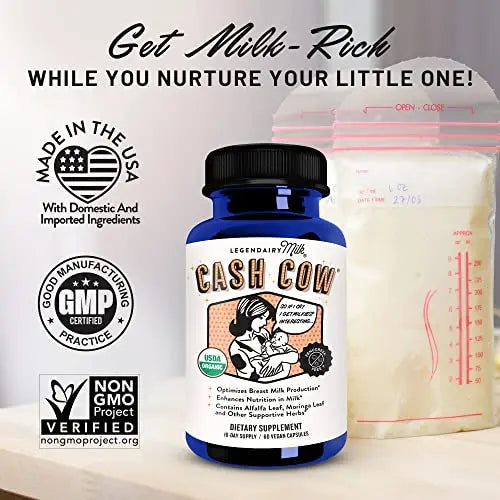 Legendairy Milk Cash Cow Lactation Supplement, Moringa, Alfalfa, and Goat's Rue Legendairy Milk Au supplements