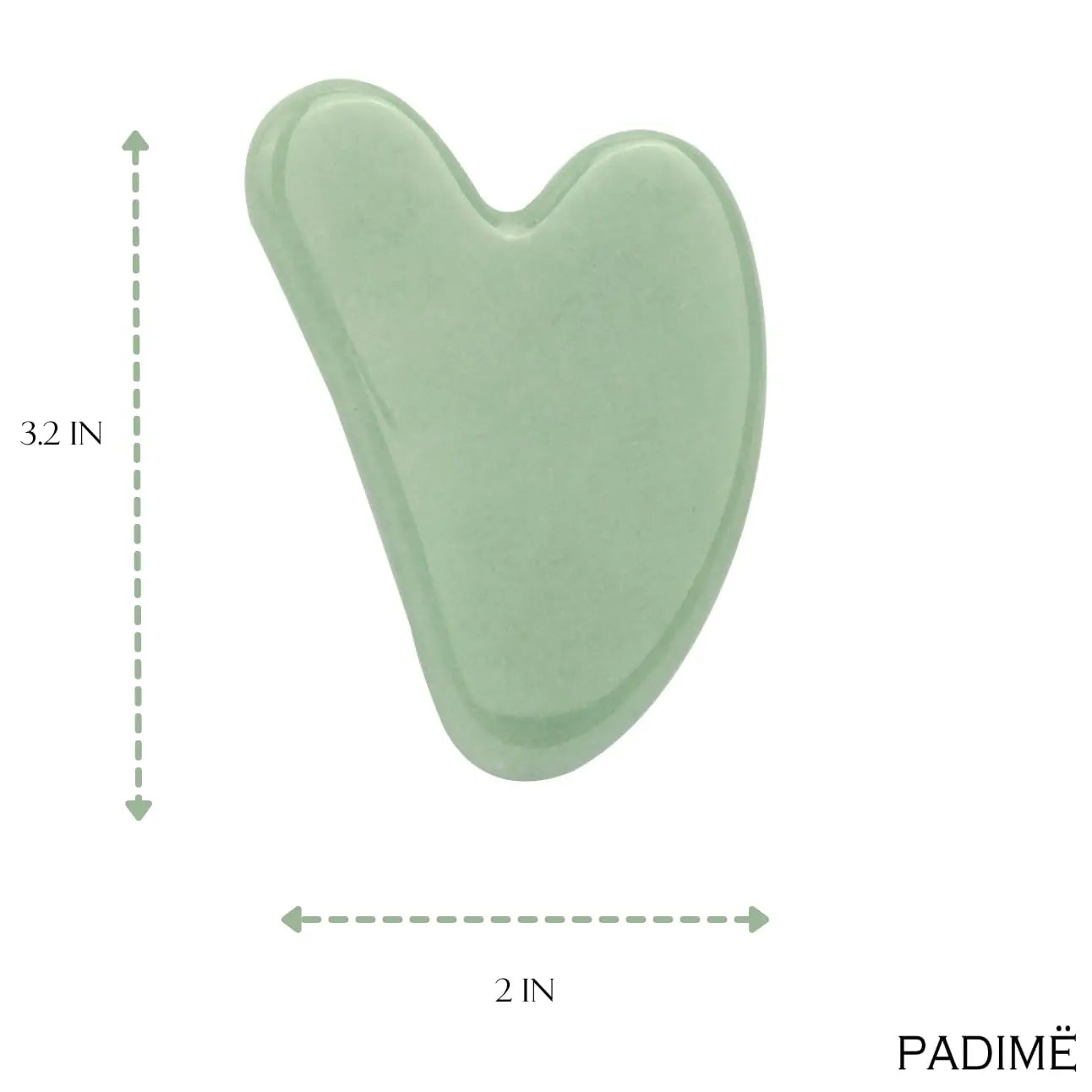 Padime 2 pcs | Premium Set | Real Jade Gua Sha Tool for Facial Skin Care + Glass Bottle for Your Oil Padimë Au supplements