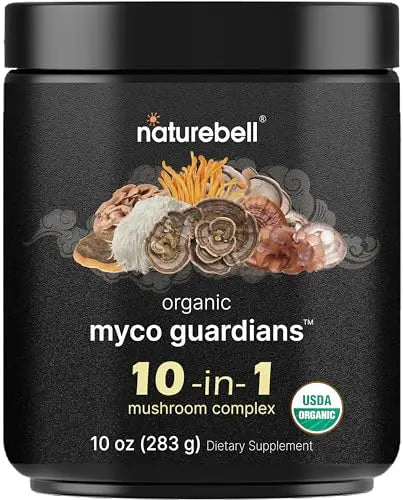 NatureBell Organic Myco Guardians 10 in 1 Mushroom Powder, 10oz | Fresh Superfood NatureBell Au supplements