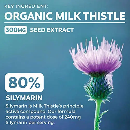 Organic Liver Cleanse Detox & Repair (Vegan, Non-GMO) Milk Thistle Extract (80% Silymarin) PURE CO Au supplements