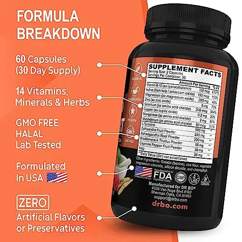 Thyroid Support for Women & Men Supplement - Natural Metabolism, Mood & Energy Enhancer DR. BO Au supplements
