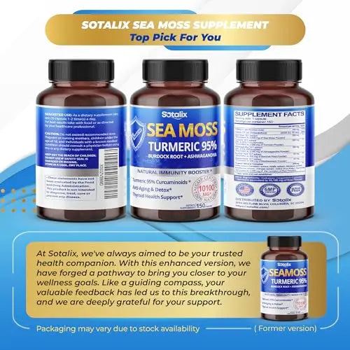 Sotalix Sea Moss Capsule 10100mg with Ashwagandha, Burdock Root, Bladderwrack SOTALIX SUPPLEMENT Au supplements
