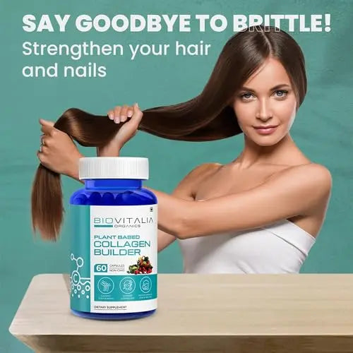 Biovitalia Plant Based Collagen Builder Capsule with Biotin & Vitamin C | Dietary Supplement for Men & Women BIOVITALIA ORGANICS Au supplements