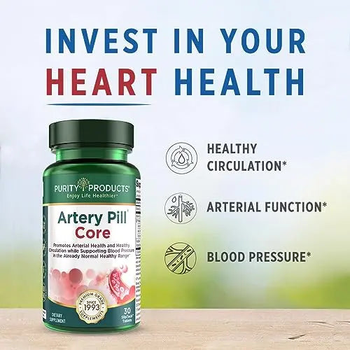 Purity Products Artery Pill Core from MK-7 Vitamin K2, Plant-Based S7 Nitric Oxide Booster Purity Products Au supplements