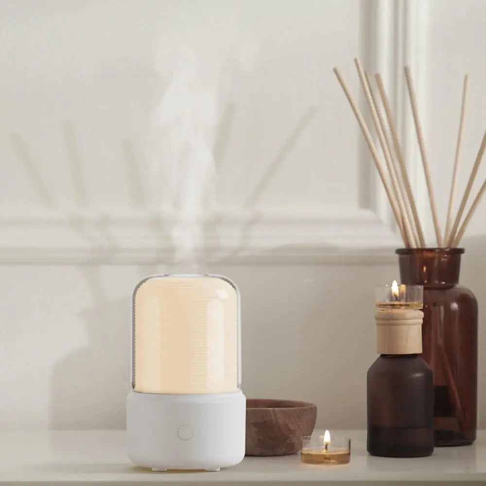Candlelight Flame Air Diffuser,Portable Essential Oil Diffuser Noiseless 120ML Aroma Diffuser Waterless AEKAN Au supplements