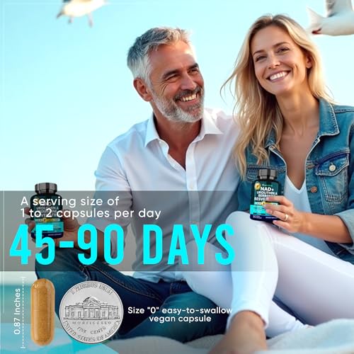 Adndale NAD Supplement. Longevity Formula with Liposomal NAD+, Trans Resveratrol, Urolithin-A, Berberine, CoQ10. NMN Supplement Alternative. 90 Count Adndale Au supplements