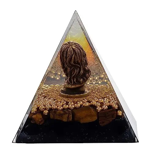 FENGSHUI-CAISHEN Mini Jesus Figurine in Healing Crystal Orgone Pyramid - Obsidian Tiger's Eye FENGSHUI-CAISHEN Au supplements