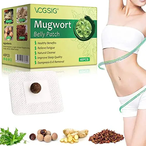 Mugwort Stickers, 40PCs Mugwort Navel Stickers - Parches para Bajar de Peso Rapido ALIVO Au supplements