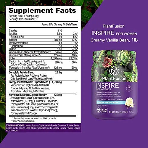 PlantFusion Inspire Plant Protein Powder for Women - Low Carb Protein Powder for Lean PlantFusion Au supplements