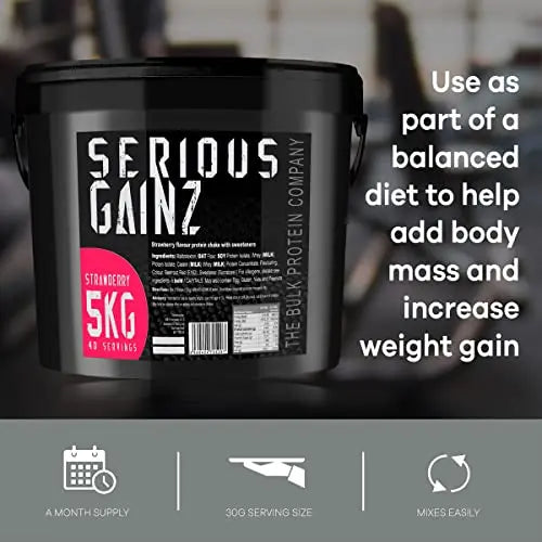 The Bulk Protein Company, SERIOUS GAINZ - Whey Protein Powder - Weight Gain, Mass Gainer The Bulk Protein Company Au supplements