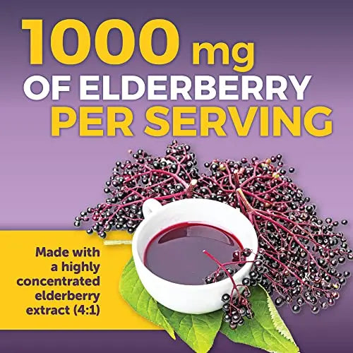 Viva Naturals Sambucus Elderberry with Vitamin C and Zinc for Adults - 5 in 1 Sambucus Viva Naturals Au supplements