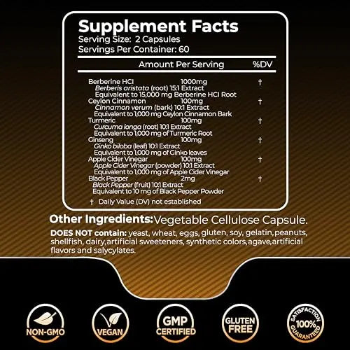 WELLNESS LABSRX Berberine Supplement 1500mg - Liposomal Berberine with Ceylon WELLNESS LABSRX Au supplements