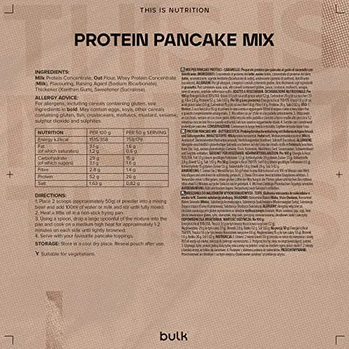 Bulk High Protein Pancake Mix, Butterscotch, 500 g Bulk Au supplements