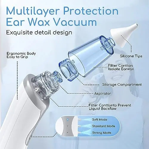 Ear Vacuum Wax Remover, Ear Wax Removal with 8 Pcs Ear Pick, Ear Wax Girug Au supplements