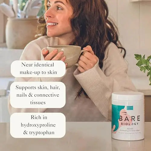 Bare Biology Collagen Powder, 300g/60 Servings - Skinful Pure Marine Collagen Supplement for Skin Bare Biology Au supplements