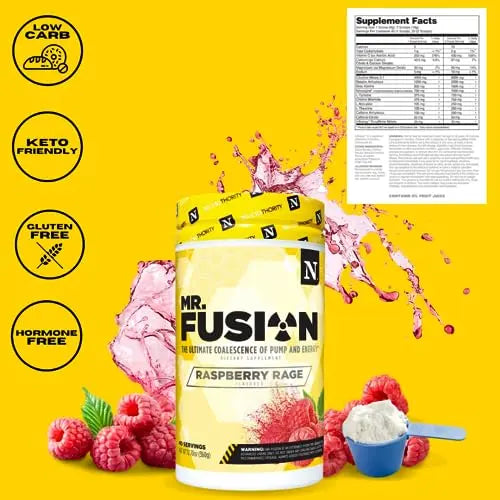 Nutrithority Mr.Fusion Pre Workout Supplement, Pineapple Punch, 40 Servings Nutrithority Au supplements