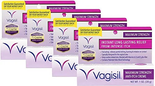 Vagisil Medicated Anti-Itch Creme Maximum Strength - 1oz, Pack of 5 Vagisil Au supplements