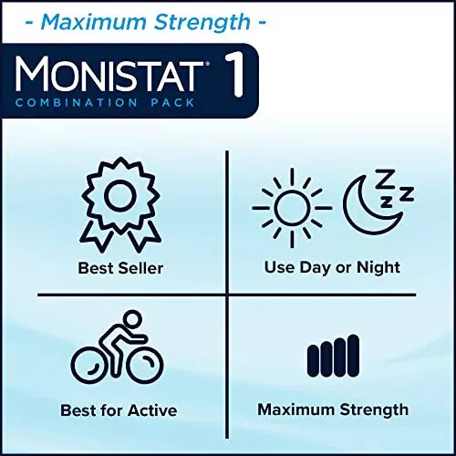 Monistat 1 Day Yeast Infection Treatment for Women, 1 Miconazole Ovule Insert & External Monistat Anti-Itch Monistat Au supplements