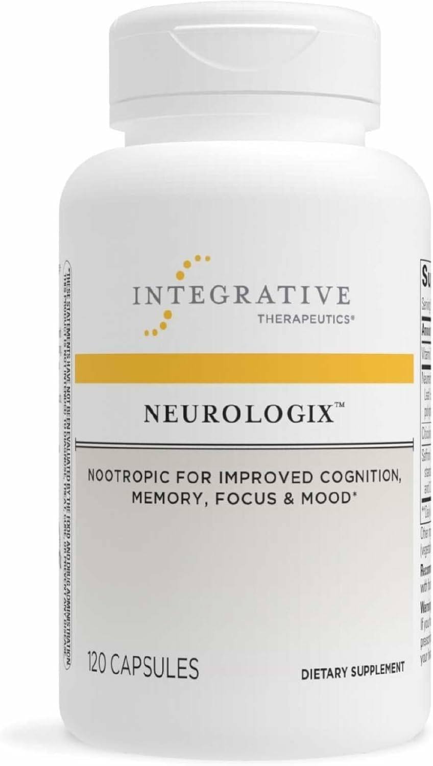 Integrative Therapeutics Neurologix - Brain Health Supplement* - Non-Stimulant Nootropic Supplement for Focus* - Memory Support* - Vegan, Gluten-Free & Dairy-Free - 120 Capsules (60 Servings) Integrative Therapeutics Au supplements