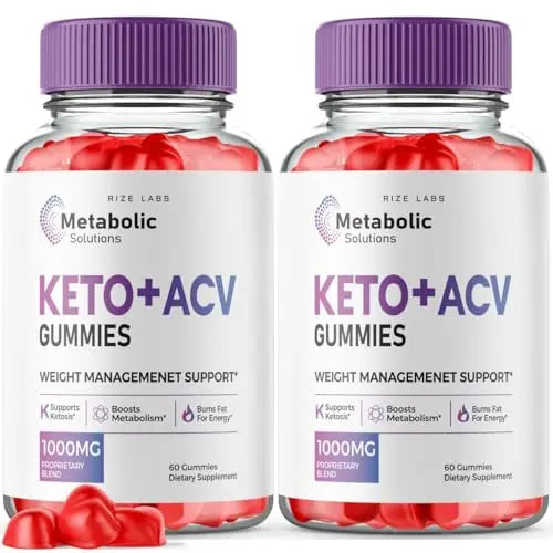 (2 Pack) Metabolic Solutions Keto ACV Gummies, Metabolic Solutions Keto+ACV Gummies rize labs Au supplements