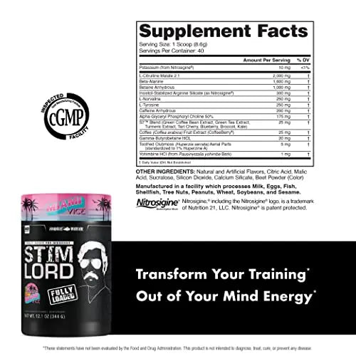 Anabolic Warfare Stim Lord Fully Loaded (Miami Vice - 40 Servings) Anabolic Warfare Au supplements