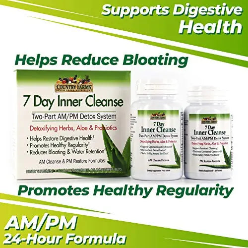 COUNTRY FARMS 7 Day Inner Cleanse, AM/PM Detox System, Detoxifying Herbs COUNTRY FARMS Au supplements