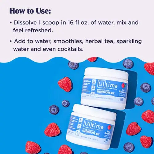 Ultima Replenisher Electrolyte Hydration Drink Mix, Blue Raspberry, 30 Servings Ultima Replenisher Au supplements